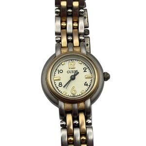 VTG Guess Women's Watch 24mm - New Battery - WR - Gold Silver Tones Wrist 6.75'